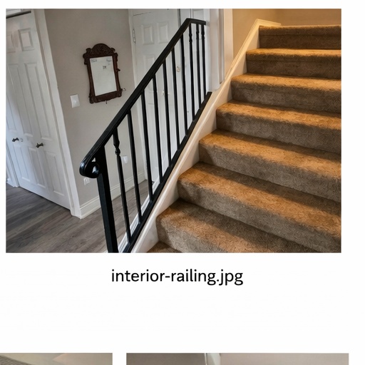 Custom built-to-spec interior iron railing